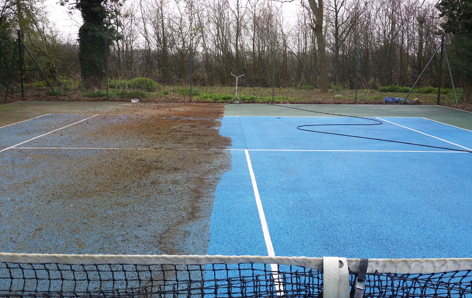 tennis court cleaning include a visually appealing surface