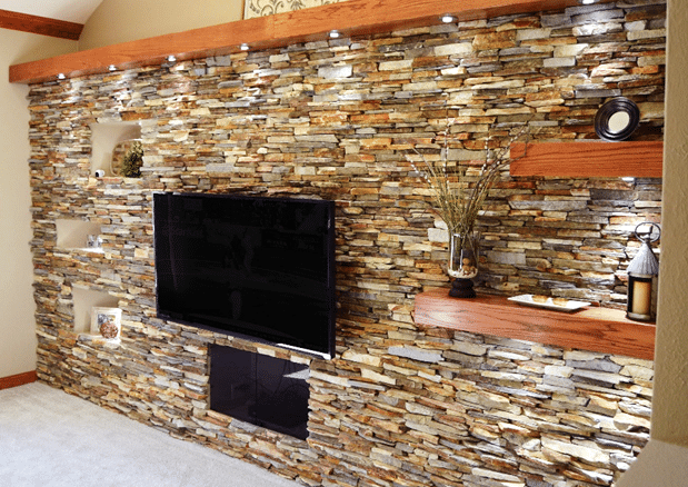 Natural stone accents add a timeless and elegant touch to any setting