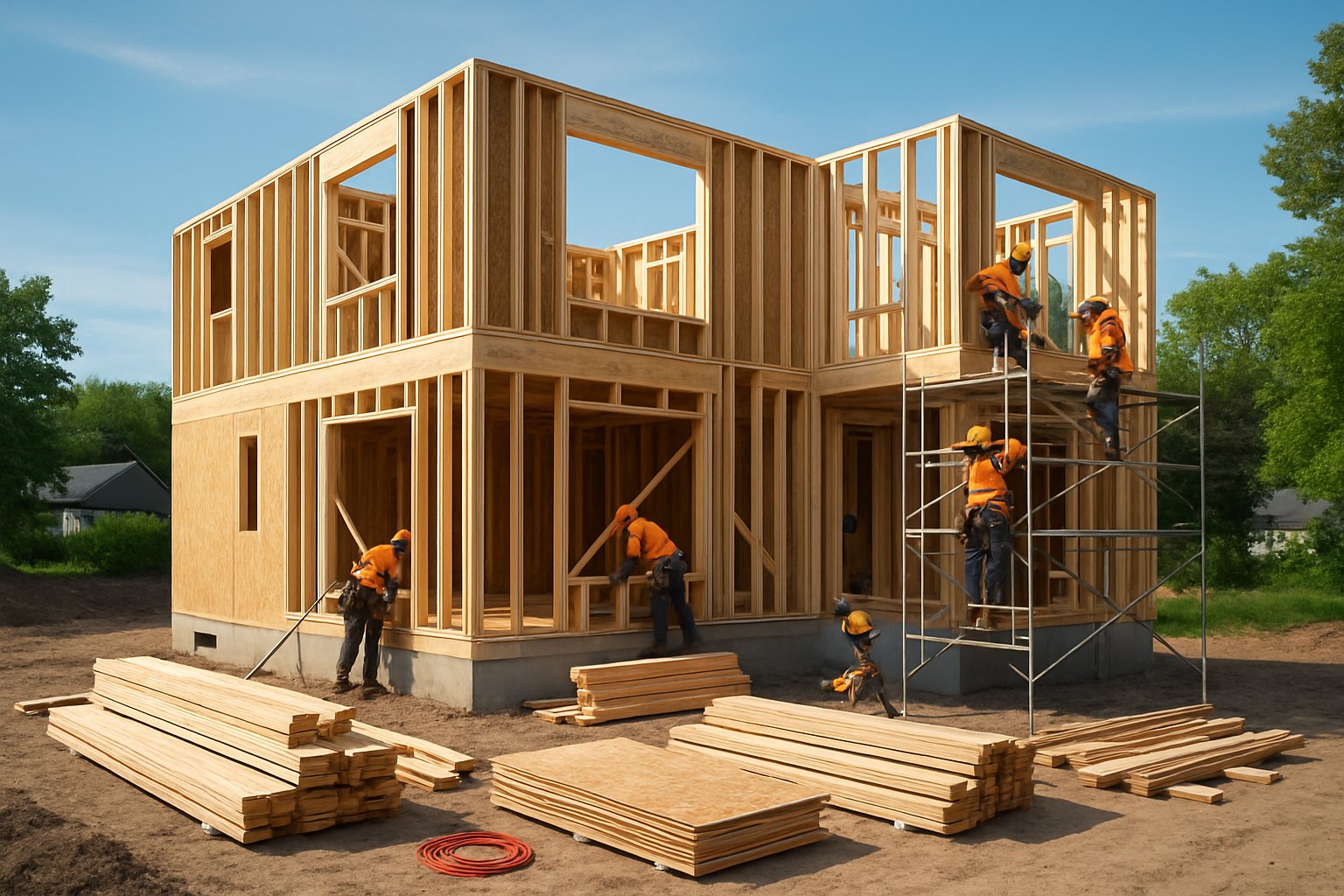 Framing a new house Guelph